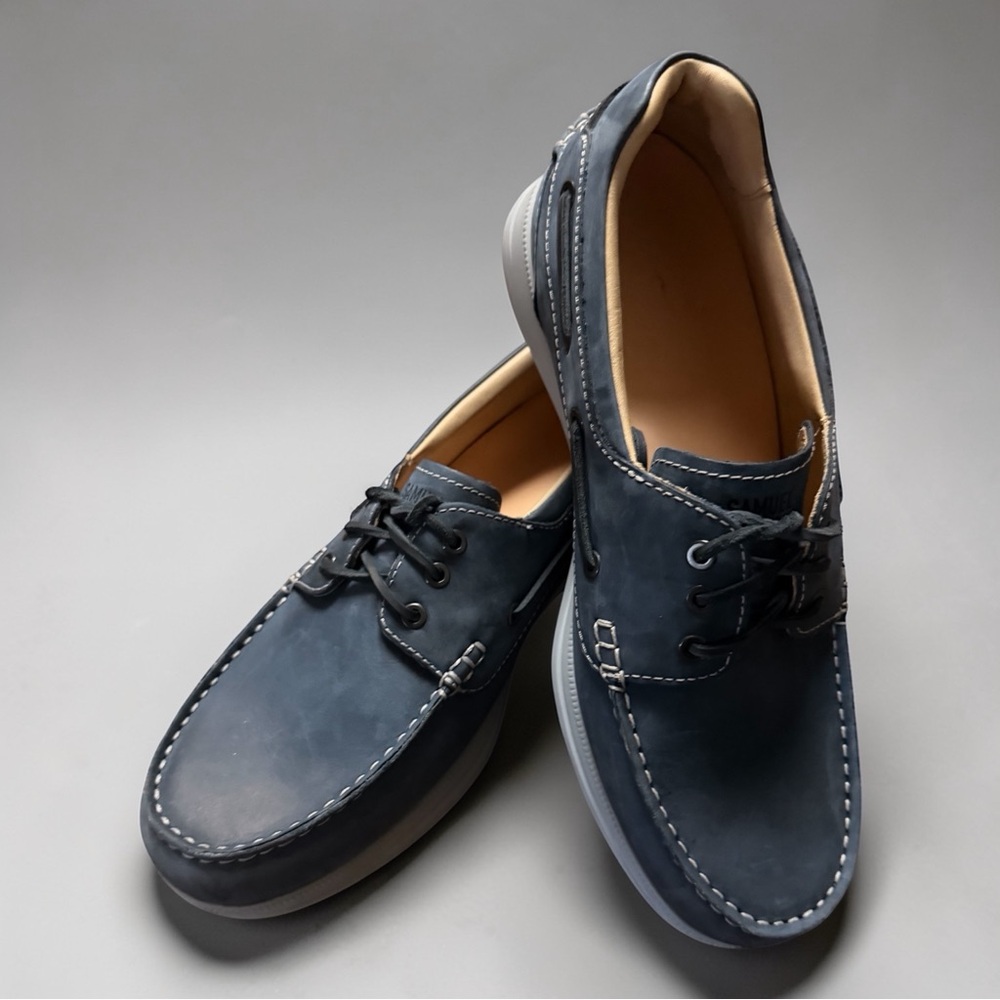 Samuel Hubbard Like New Endeavor Men's Navy Suede Boat Shoe US 13